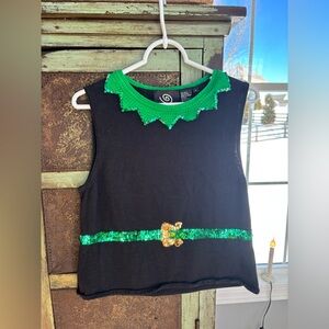 Michael Simon Event Sweater Vest with Green and Gold Accents - luck of the irish